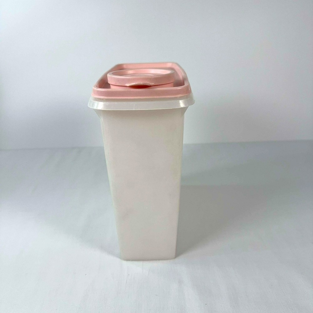 Vintage Tupperware Pink Store-N-Pour Cereal Keeper 496 471 Dry Goods